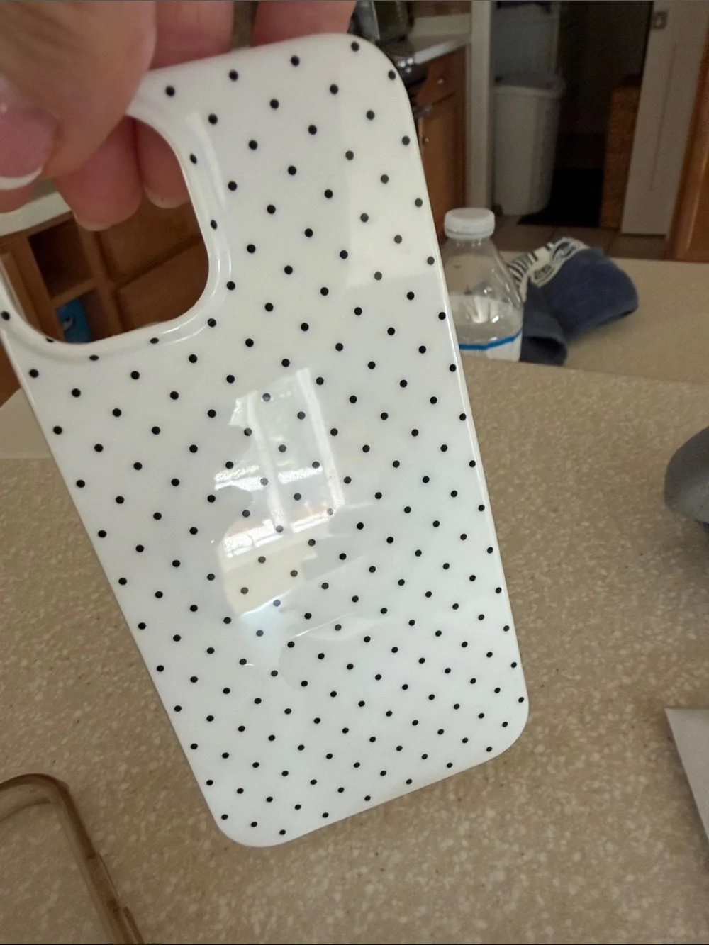 White Polka Dot, clear & white leopard design phone Case Bundle for iPhone 13